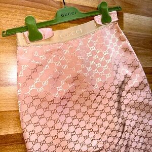Gucci GG Jacquard Pencil Skirt in Pink
